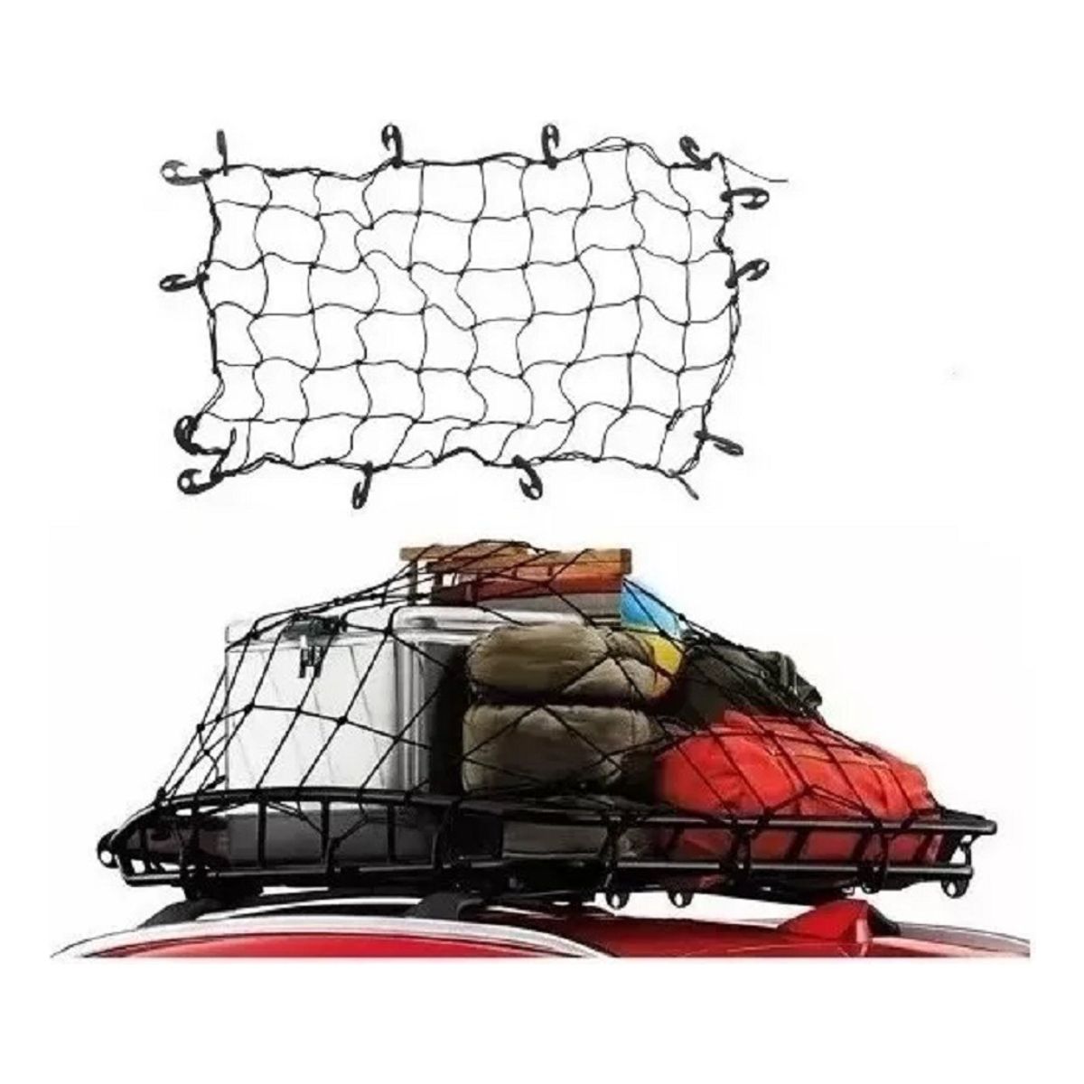 GENERICO - Malla Elastica Pulpo Portaequipaje 90x150cm Camping