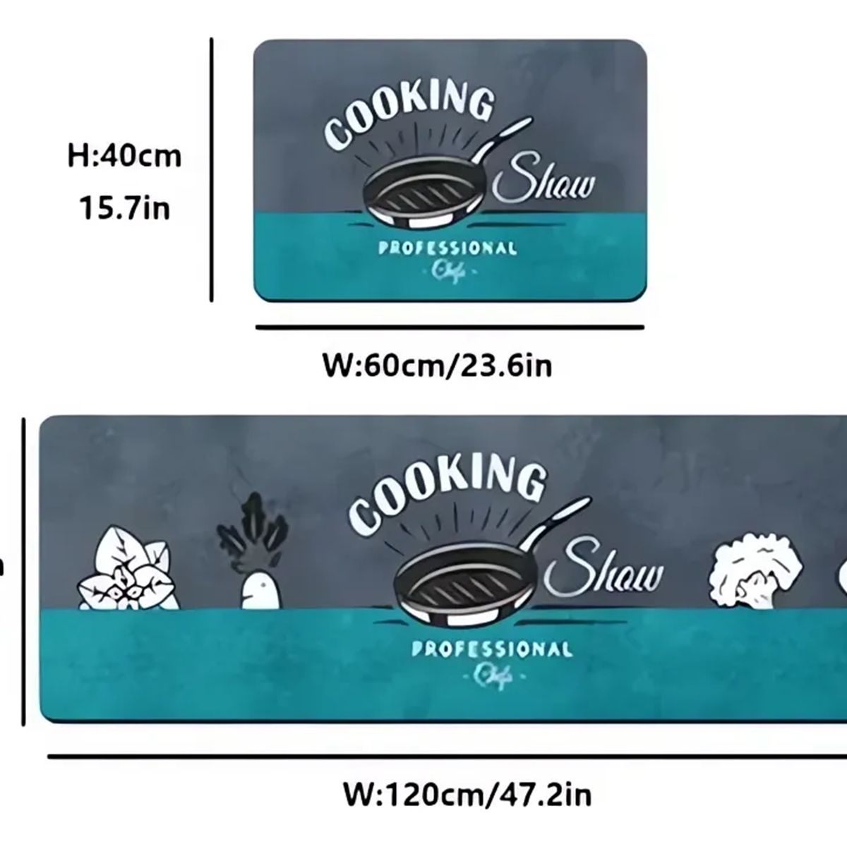 GENERICO - Set 2 Alfombras Para Cocina Piso Entrada Baño Antideslizante