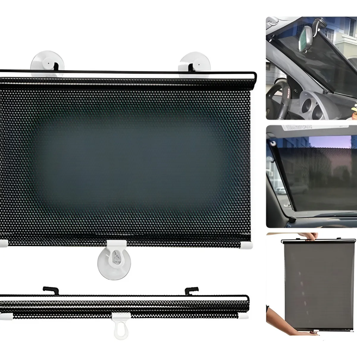 GENERICO - Quitasol Retractil Parasol Enrollable Ventana De Auto 40x60 261008 C63