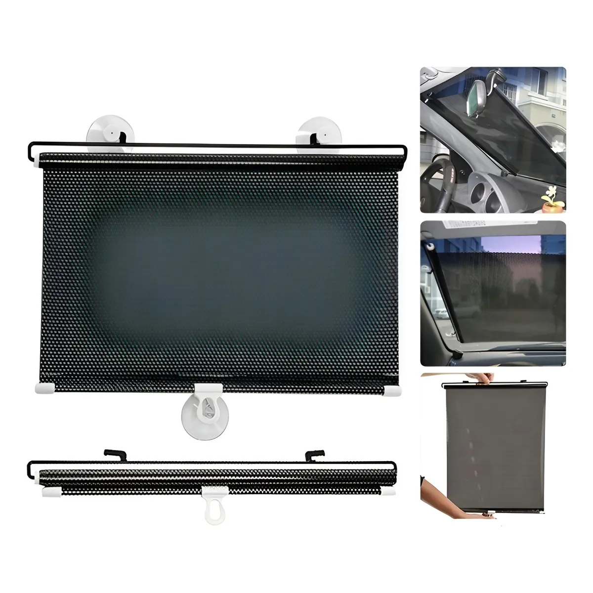 GENERICO - Quitasol Retractil Parasol Enrollable Ventana De Auto 40x60 261008 C63