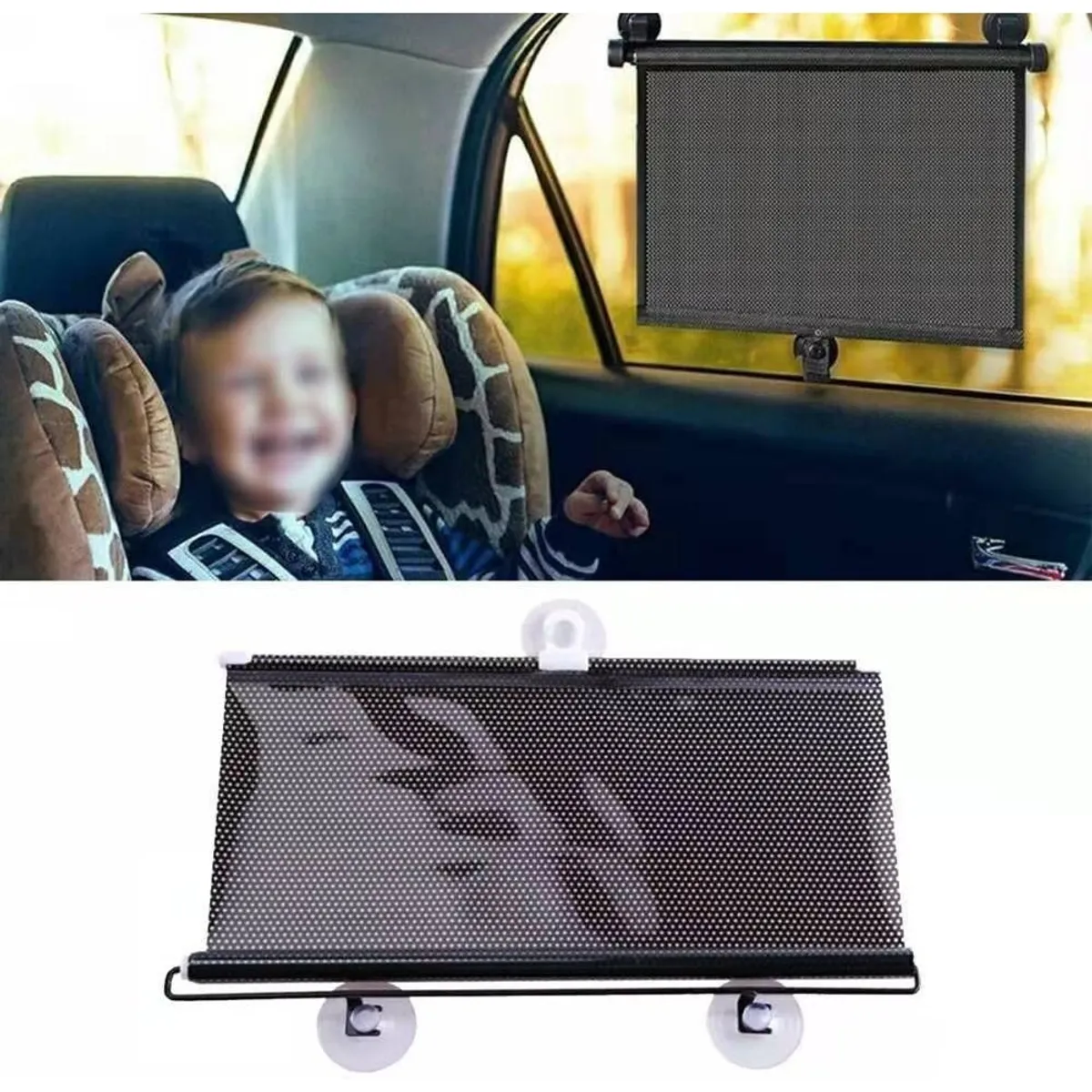 GENERICO - Quitasol Retractil Parasol Enrollable Ventana De Auto 40x60 261008 C63