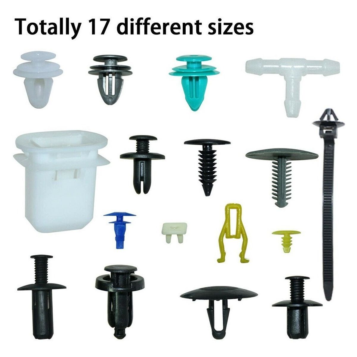GENERICO - Caja 730 Clips Broche Retencion Plastico Lata Auto Tapabarro 212023 C32
