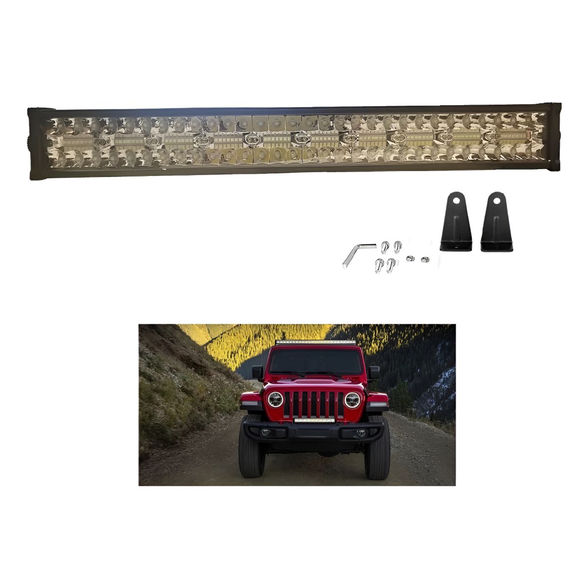 GENERICO - Luz Barra Led 390w Neblinero 4x4 Auto Camioneta Spot+flood
