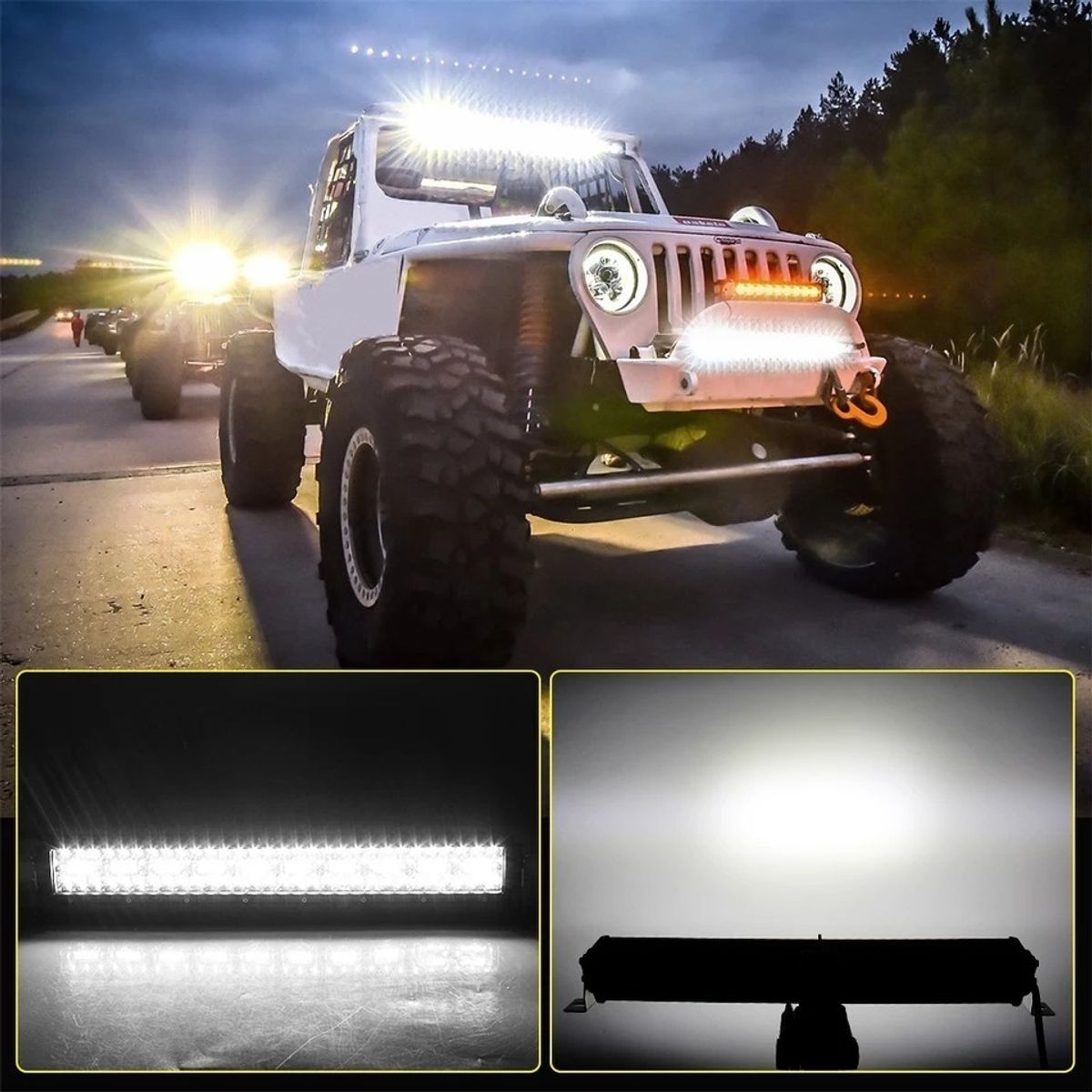 GENERICO - Luz Barra Led 390w Neblinero 4x4 Auto Camioneta Spot+flood