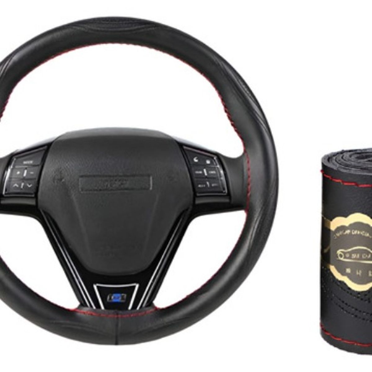GENERICO - Funda Cubre Volante Cosido Antirresbalante Auto Universal