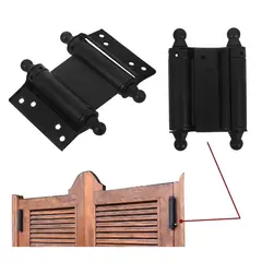 GENERICO - Pack 2 Unidades Bisagras Vaiven Single Negra 3 Pulg