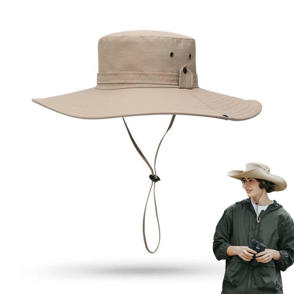 ATURE - Gorro Sol - Sombrero Tipo Pes Cador Reversible Y Plegable