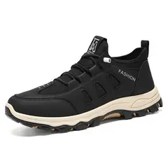 TIOZONEY - Zapatos casuales transpirables para hombre - Negro