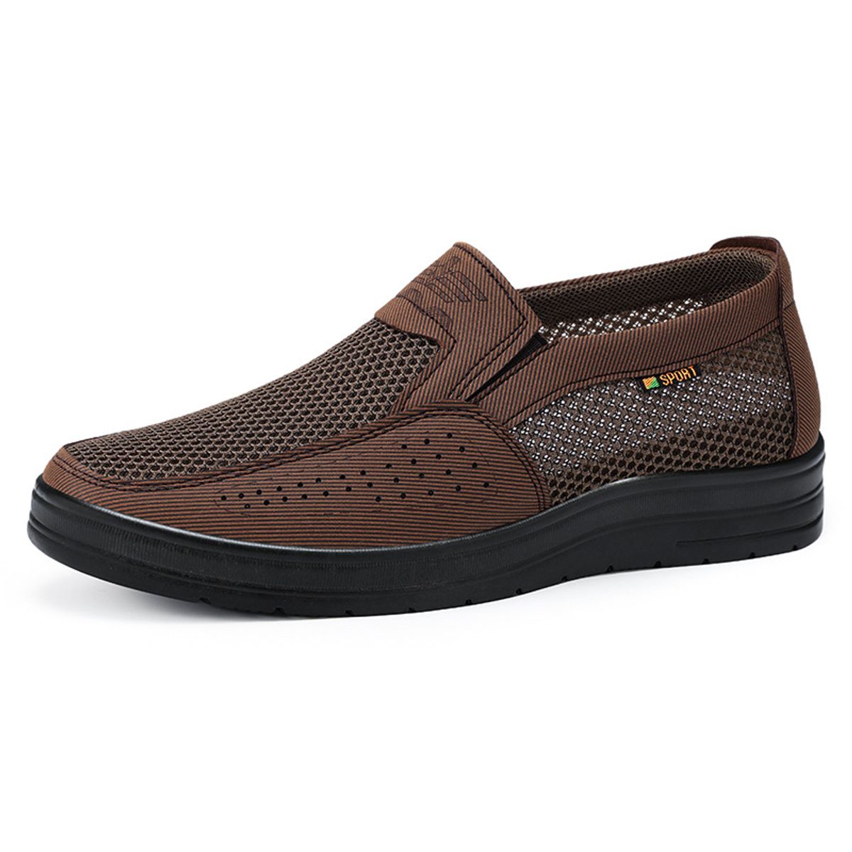 TIOZONEY - Zapatos casuales transpirables para hombre - Café