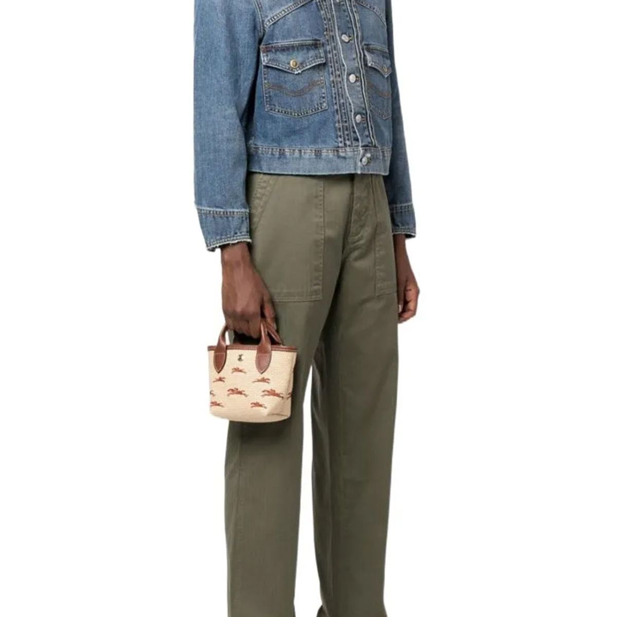 LONGCHAMP - Longchamp Le Panier Pliage Bolso canasta XS bandolera en marrón 10206 Hcf