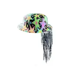 GENERICO - Sombrero estampado con cabellos color aleatorio 23x26cm