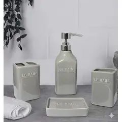GENERICO - Set de Accesorios de Baño 4 Piezas Cerámica
