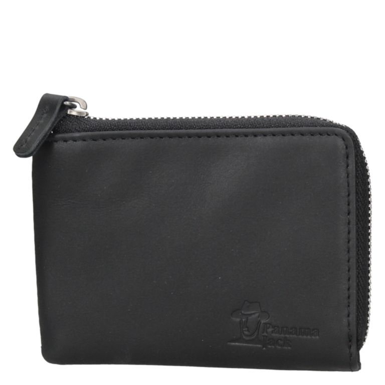Billetera Monedero Cuero Unisex Negro Negro TALLA UNICA