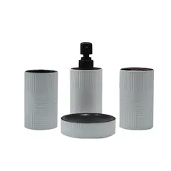 GENERICO - Set de Accesorios de Baño 4 Piezas Cerámica
