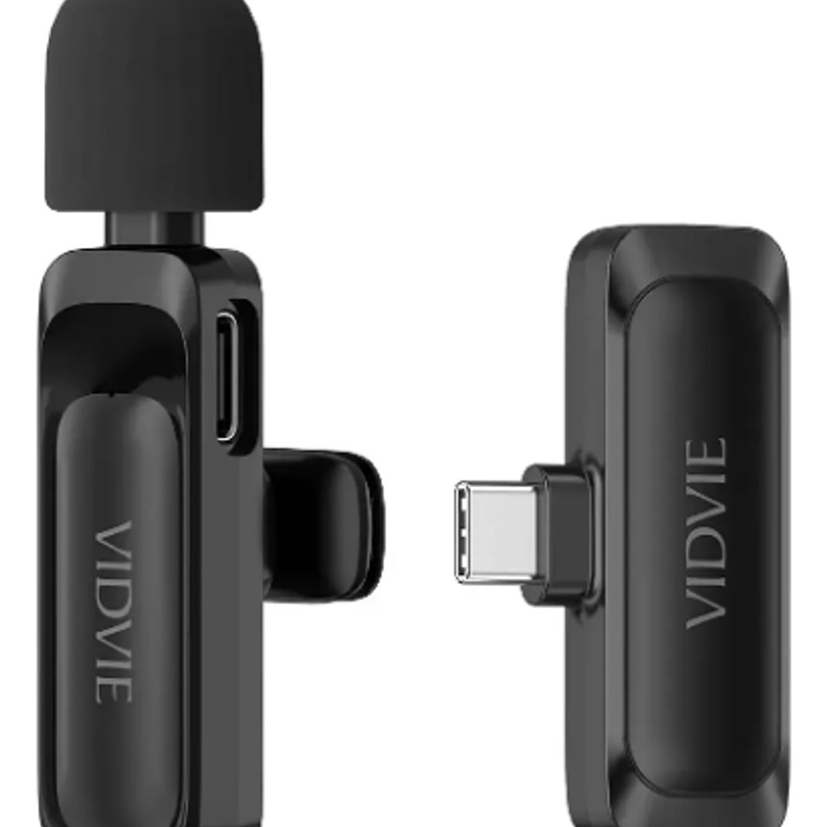 GENERICO - Micrófono Solapa Y Transmisor Inalámbrico Usb-c Vidvie Mc03 Negro
