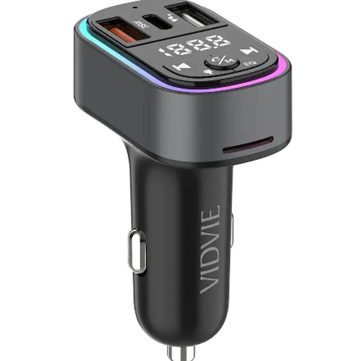 GENERICO - Cargador Teléfono Auto 12v Receptor Transmisor Vidvie Fm05