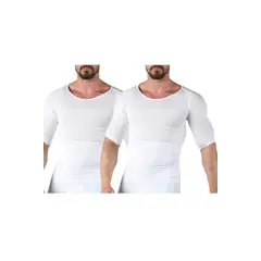 LOOK SHOP - Pack 2 Polera Compresión Hombre Faja Camiseta Reductora 779