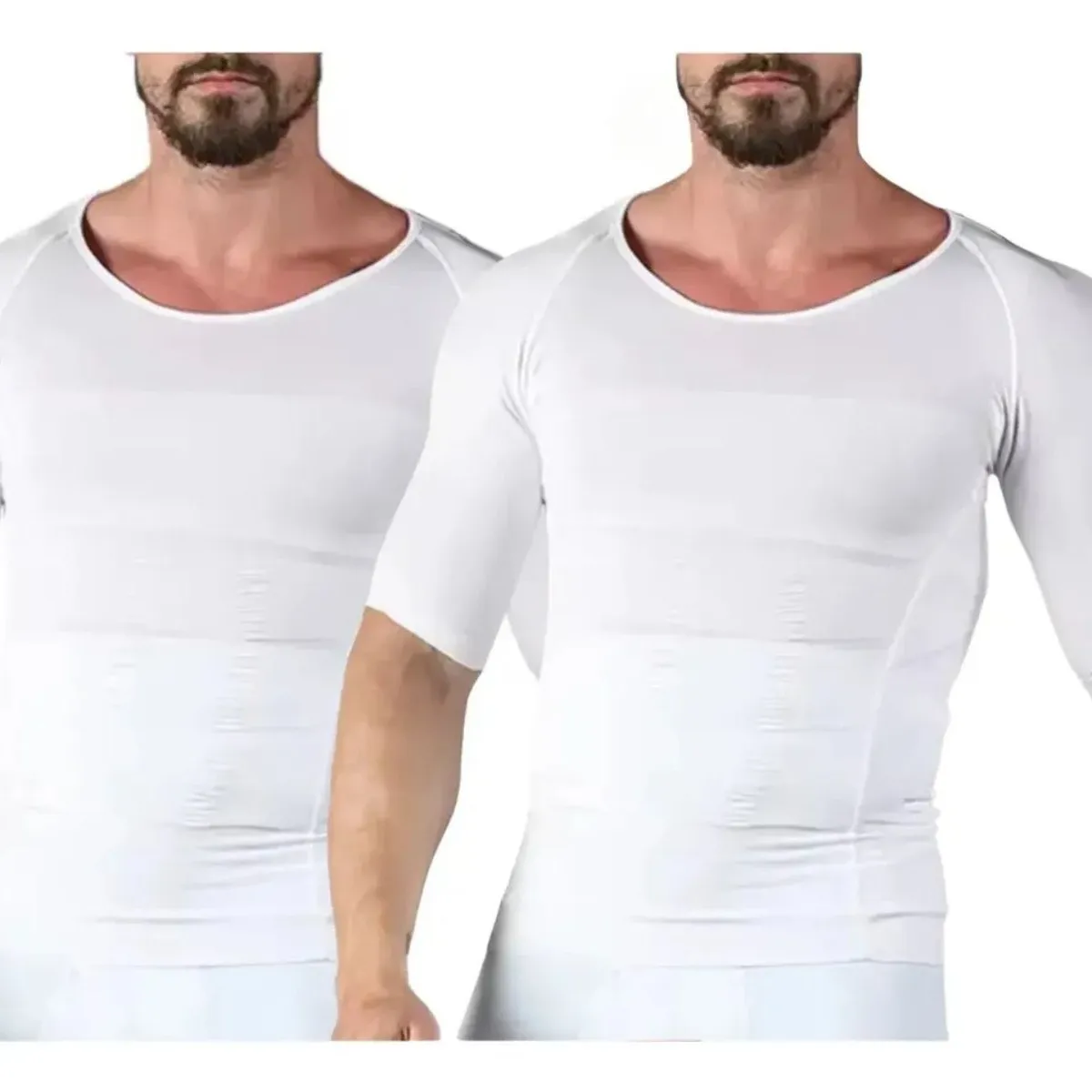 LOOK SHOP - Pack 2 Polera Compresión Hombre Faja Camiseta Reductora 779