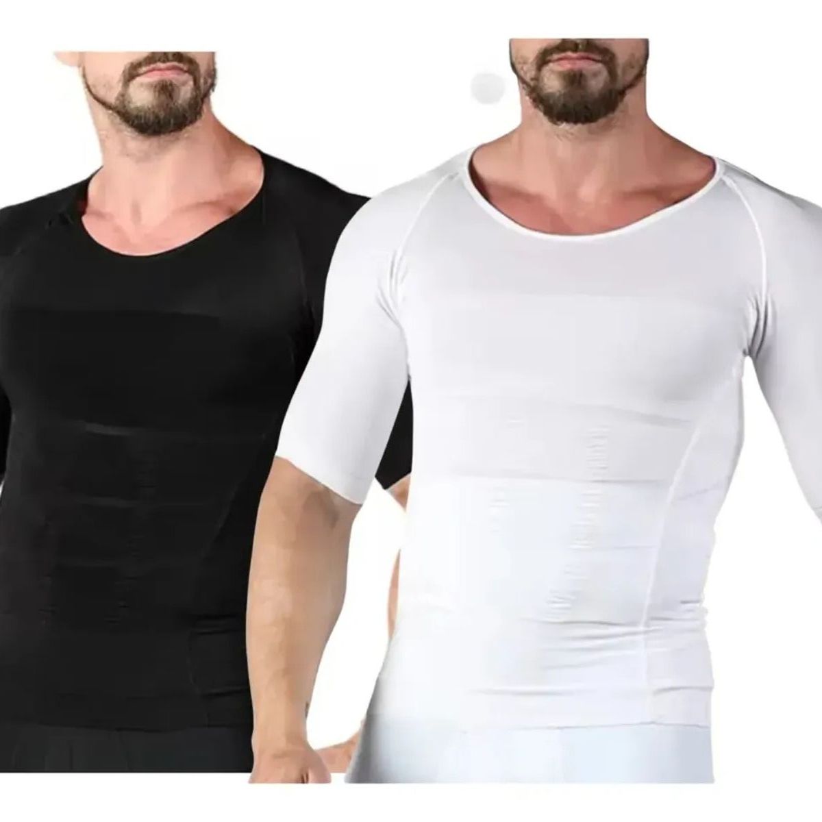 LOOK SHOP - Pack 2 Polera Compresión Hombre Faja Camiseta Reductora 779