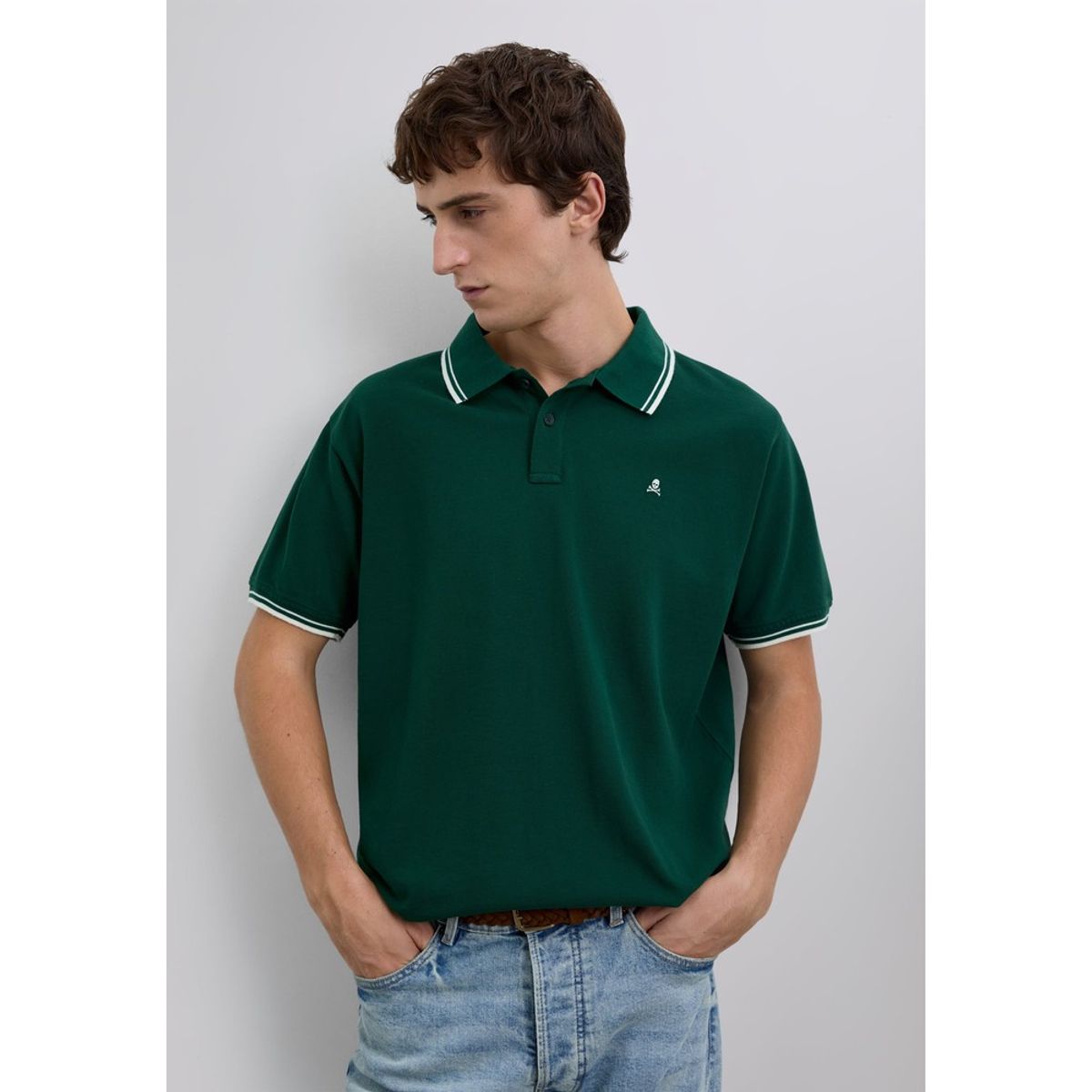 SCALPERS - Polo Contraste Calavera