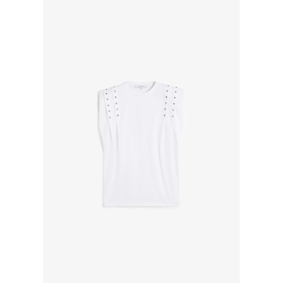 SCALPERS - Polera Tachuelas Manga Sisa