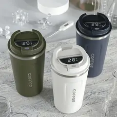 MOVI - Vaso Térmico Inteligente con Sensor de Temperatura LED - Acero Inoxidable - HOMBRE
