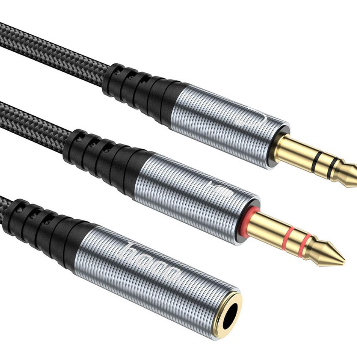 HOCO - Adaptador De Audio Hembra 3.5mm Microfono Y Audífono - Hoco