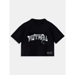 UNDER ARMOUR - Polera Crop TINI Unisex Negra - FUTTTURA