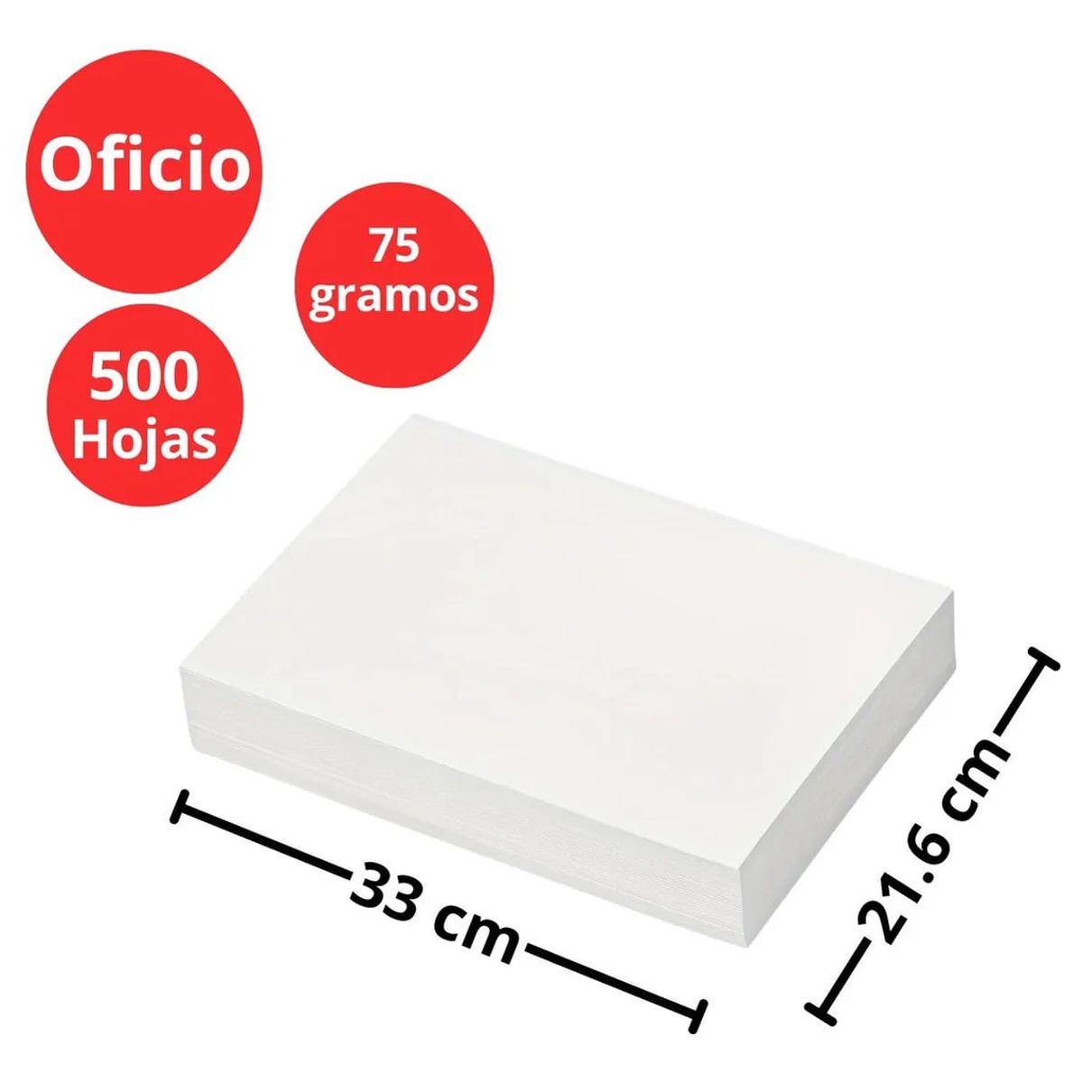 GENERICO - Resma Papel Fotocopia Prisa Ecológico Oficio 75g 500 Hojas