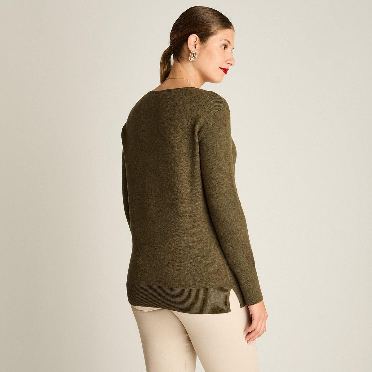 LORENZO DI PONTTI - Sweater Verde Escote Redondo