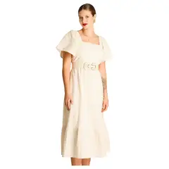 LORENZO DI PONTTI - Vestido Largo Mujer Arena