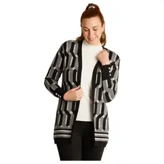 LORENZO DI PONTTI - Tapado Estampado Mujer Negro