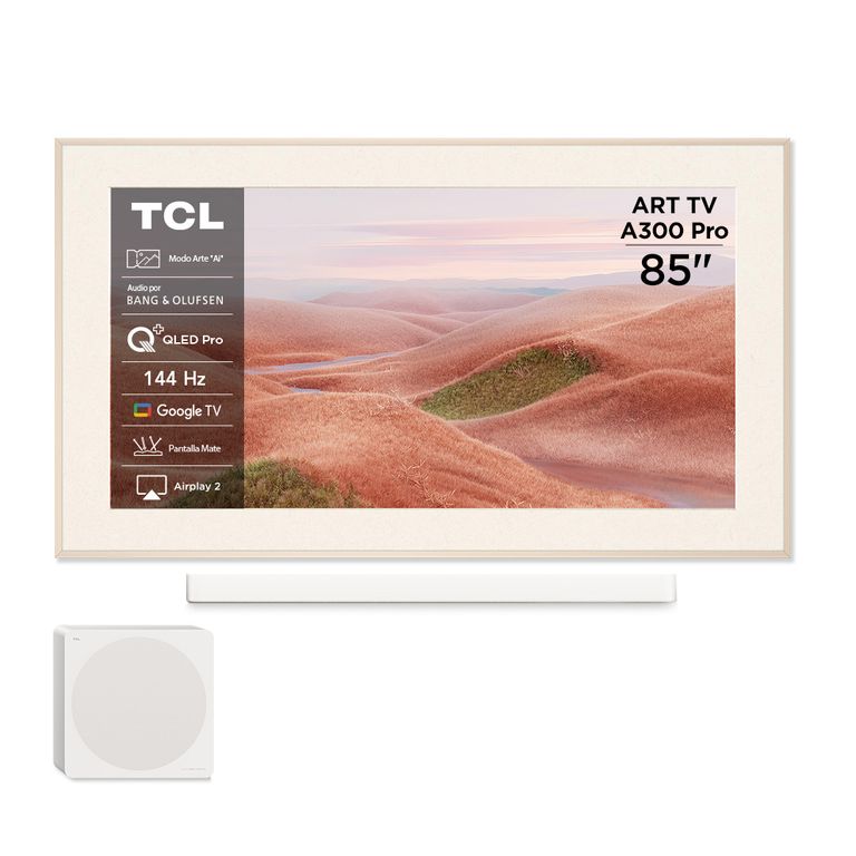 Smart TV TCL 85" QLED ART TV A300 Pro Soundbar Incluido