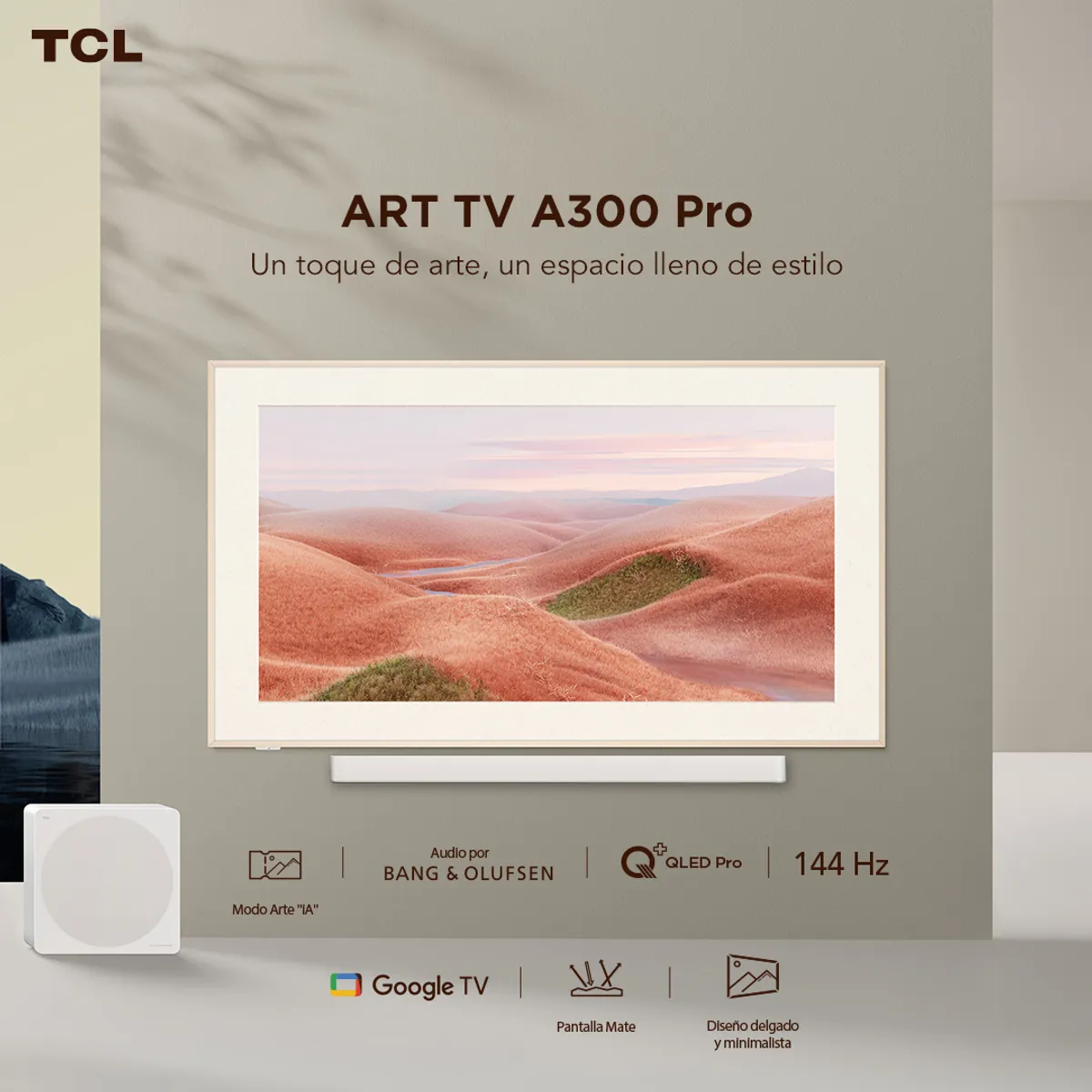 TCL - Smart TV TCL 65" QLED ART TV A300 Pro Soundbar Incluido