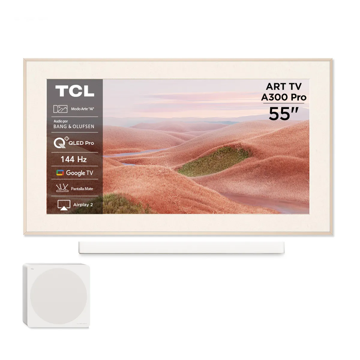 TCL - Smart TV TCL 55" QLED ART TV A300 Pro Soundbar Incluido