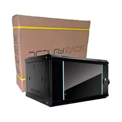 GENERICO - Gabinete Rack Mural Desarmable 6u Pared Pcplay 6u Negro