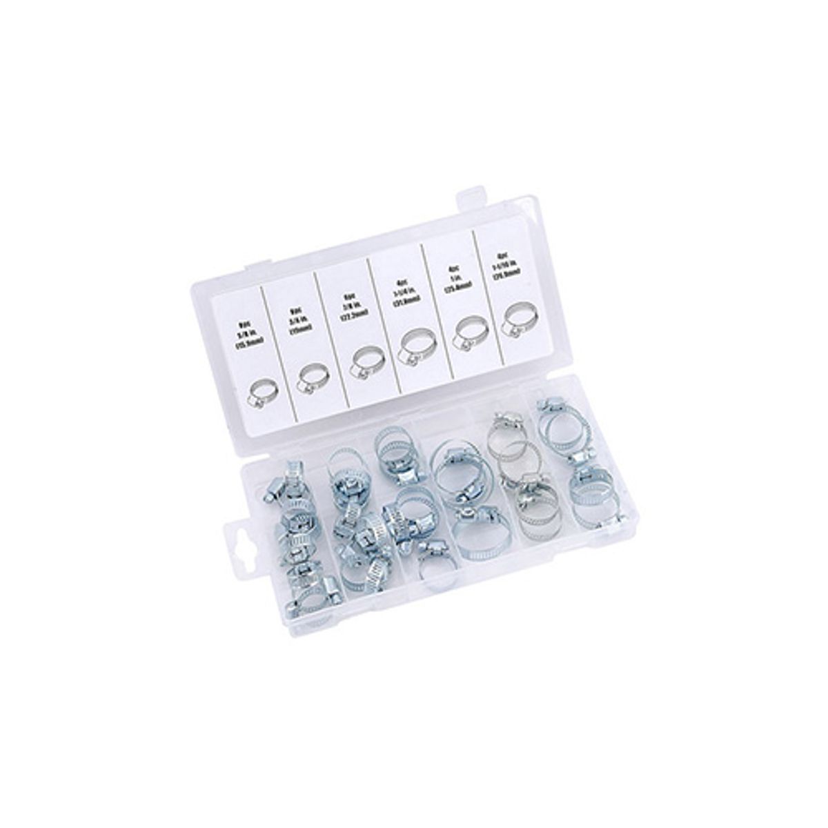 TACTIX - JUEGO DE ABRAZADERAS PARA MANGUERA 34 PIEZAS TACTIX