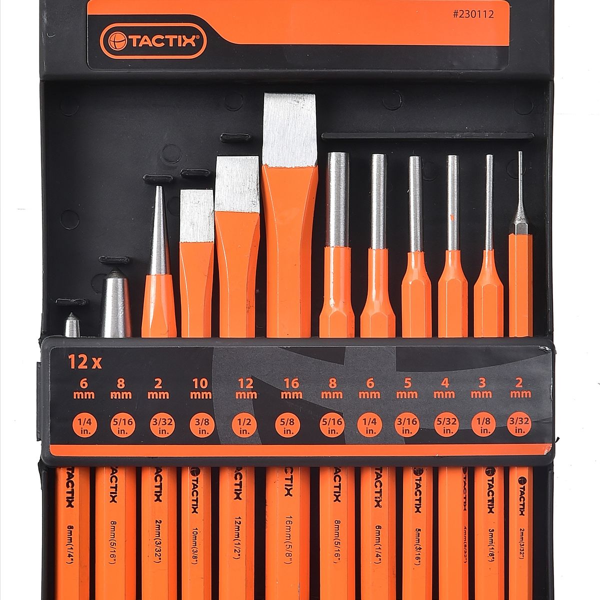 TACTIX - JUEGO DE CINCELES Y BOTADORES 12 PIEZAS TACTIX