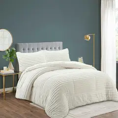 GENERICO - Cubrecama de Invierno Sherpa Texturizado con Chiporro 2 Plazas. GSA003