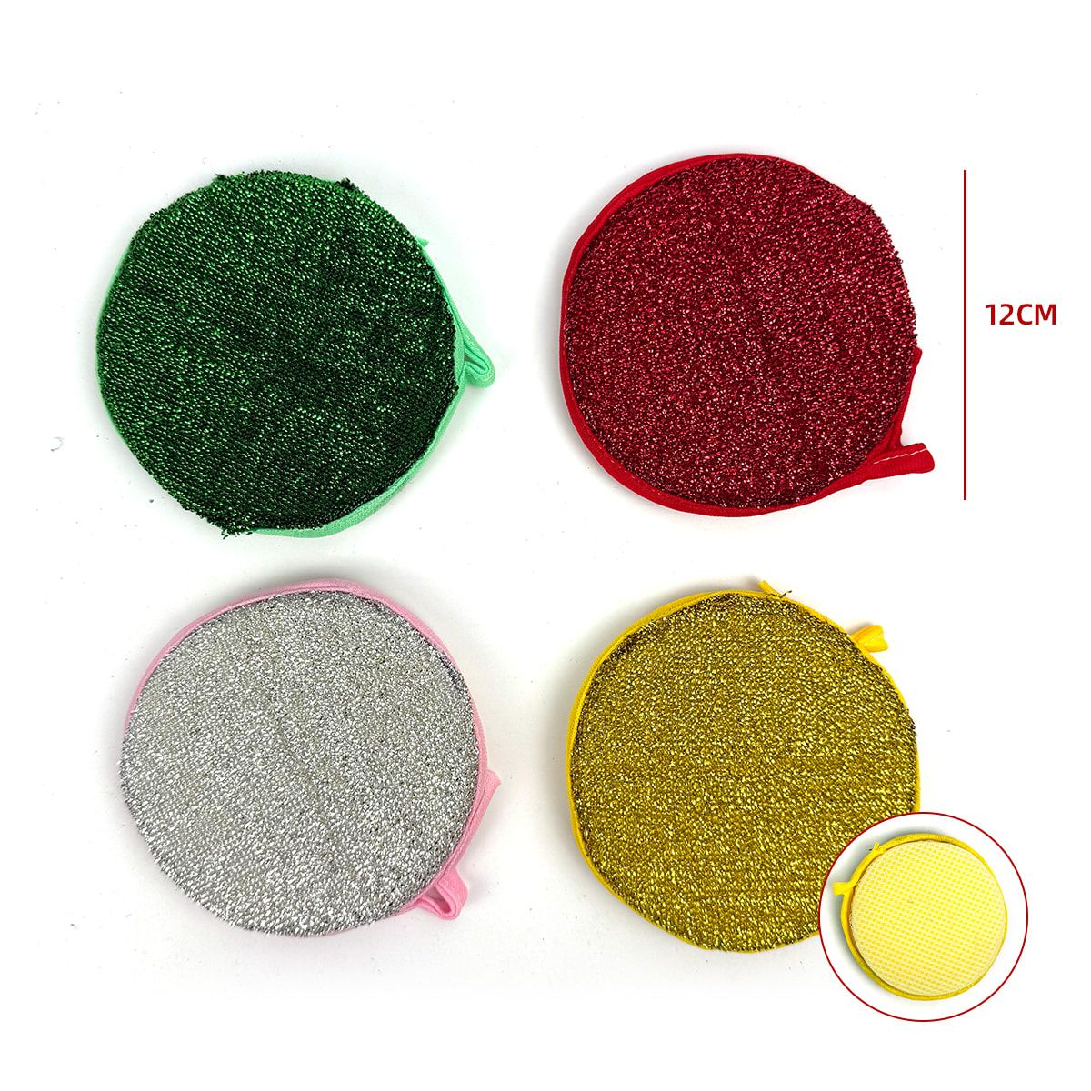 GENERICO - Esponja Lavaplatos Redonda Surtida 12X2 5 Cm Limpieza Cocina Hogar