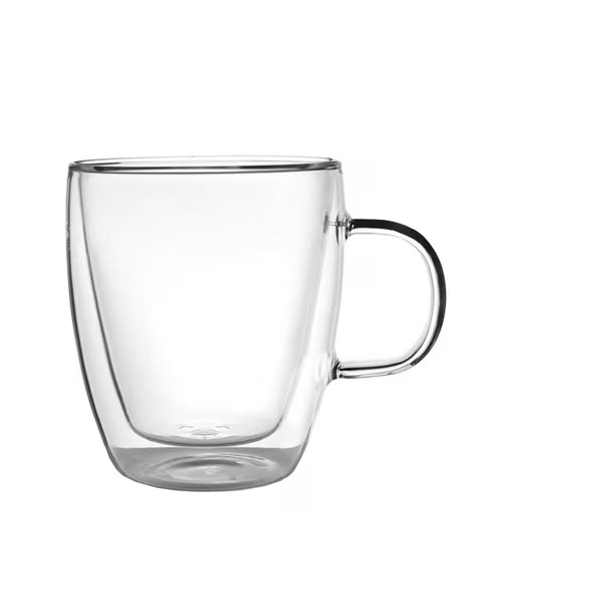 GENERICO - Vaso de vidrio transparente de doble pared – 350 ml
