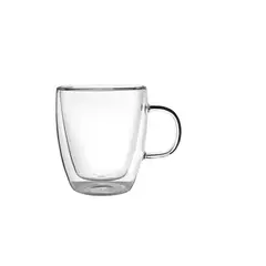 GENERICO - Vaso de vidrio transparente de doble pared – 350 ml
