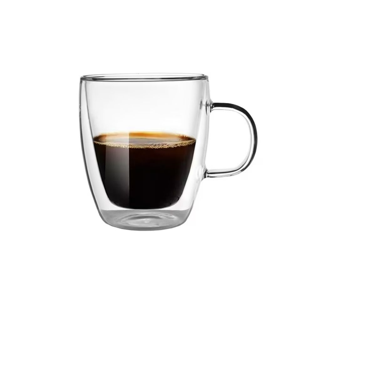 GENERICO - Vaso de vidrio transparente de doble pared – 350 ml