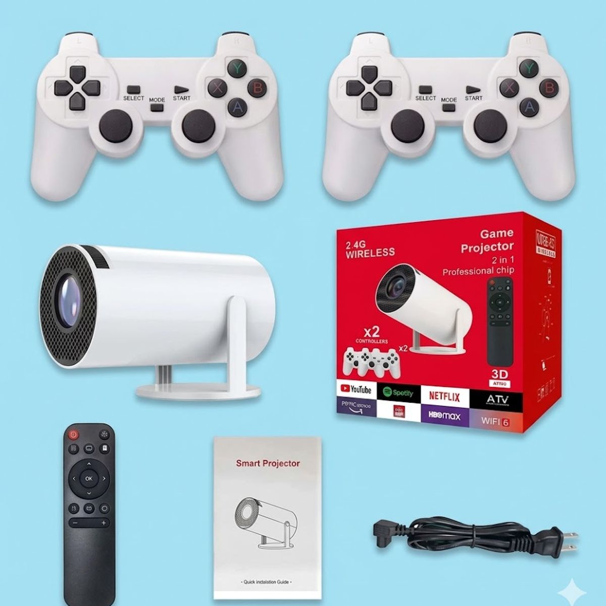 GENERICO - Proyector de juegos portátil 2 en 1 modelo X10 Plus