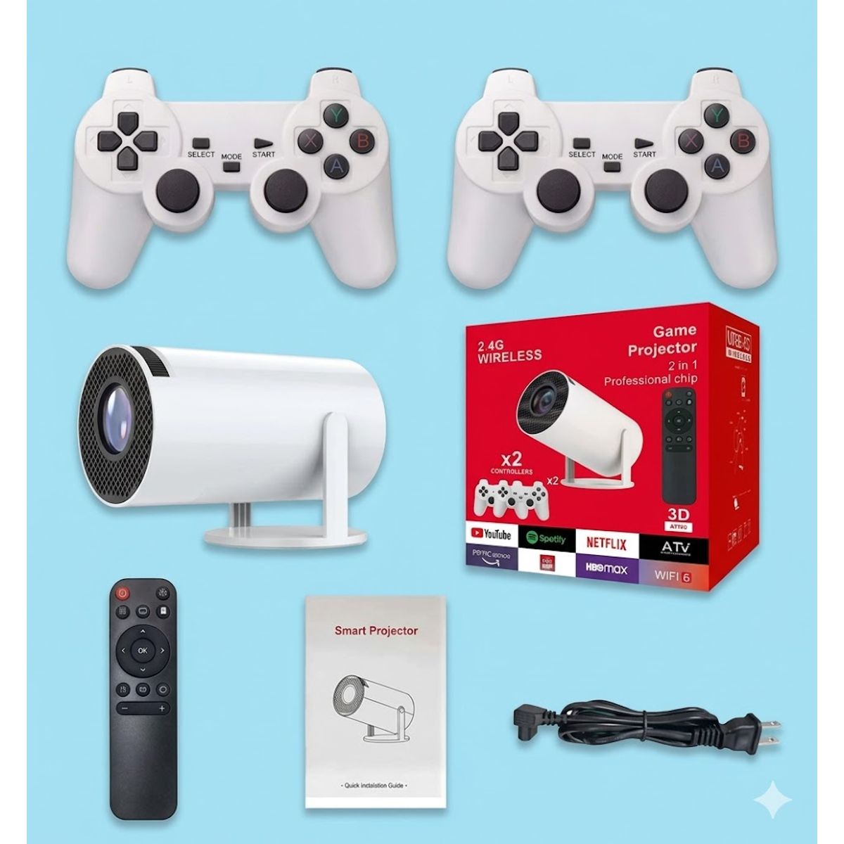 GENERICO - Proyector de juegos portátil 2 en 1 modelo X10 Plus