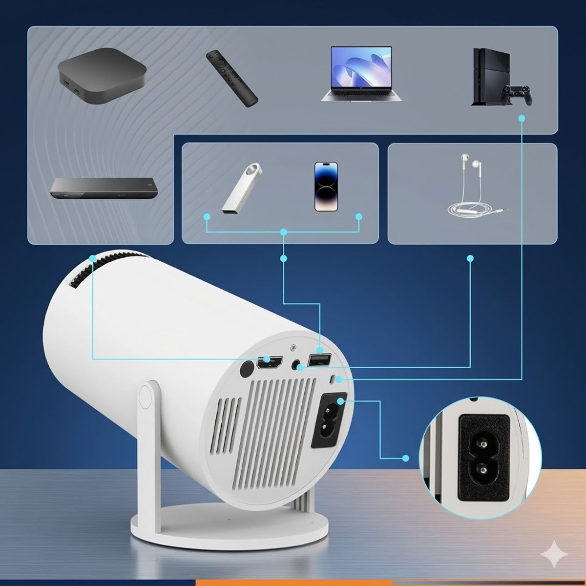 GENERICO - Proyector de juegos portátil 2 en 1 modelo X10 Plus