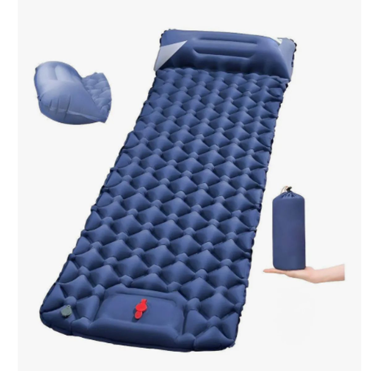 GENERICO - Colchoneta Inflable Plegable Para Acampada Y Senderismo Color Azul