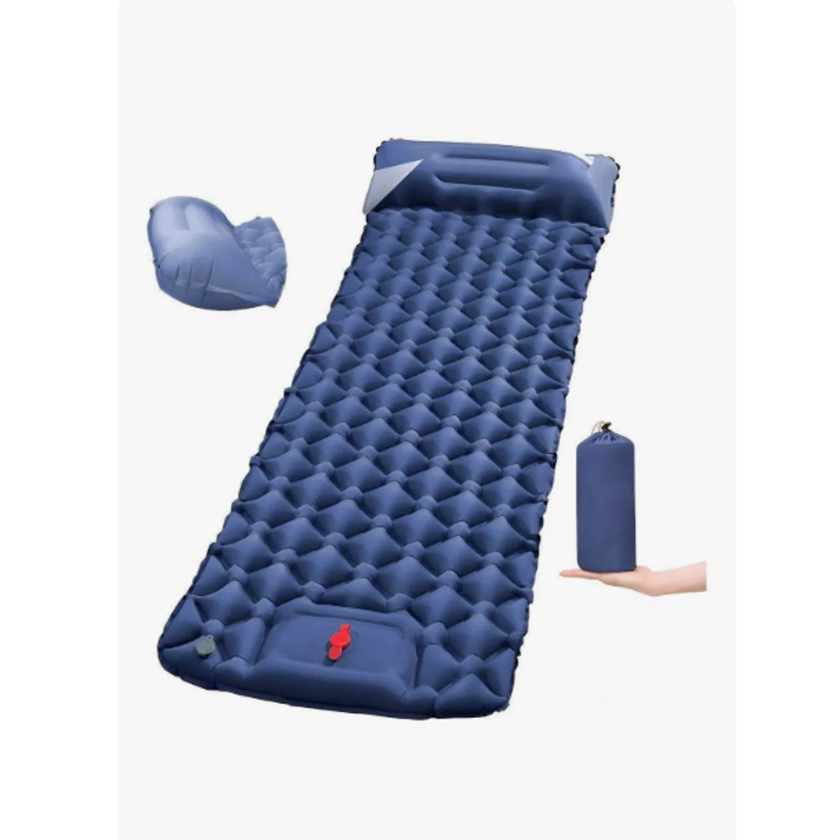 GENERICO - Colchoneta Inflable Plegable Para Acampada Y Senderismo Color Azul