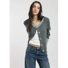 KAYA UNITE - Cardigan Tejido Contratono Mujer