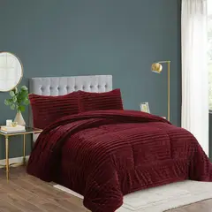 GENERICO - Cubrecama de Invierno Sherpa Texturizado con Chiporro 2 Plazas. GSA006